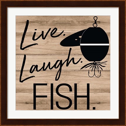 Framed Live Laugh Fish Print