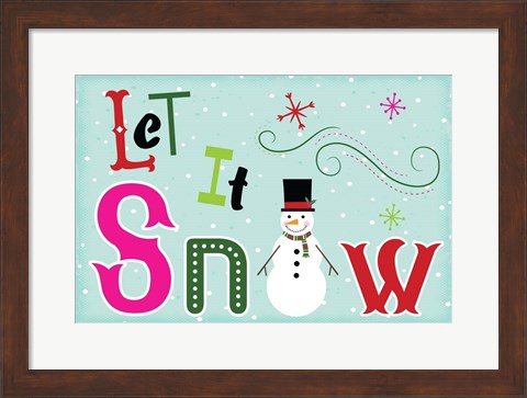 Framed Let It Snow Print
