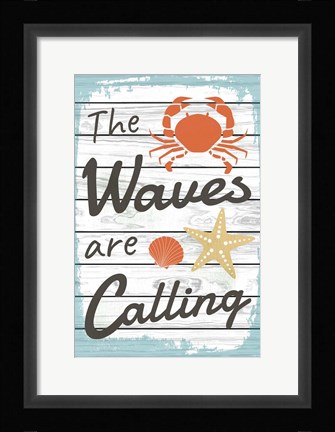 Framed Waves are Calling Print