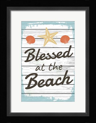Framed Blessed at the Beach Print