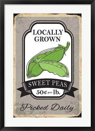 Framed Sweet Peas Print