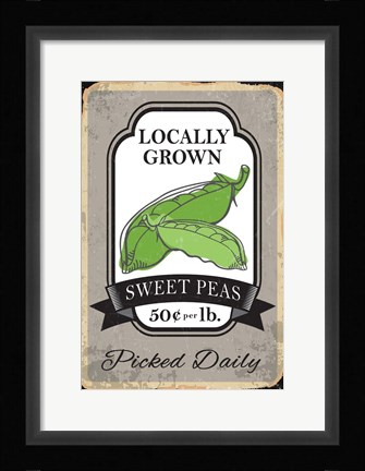 Framed Sweet Peas Print
