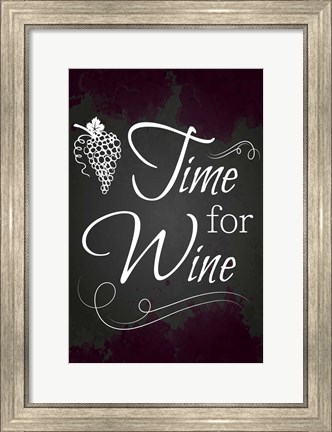 Framed Time for Wine Print