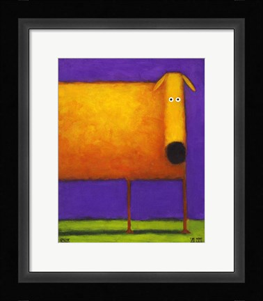 Framed Orange Dog I Print