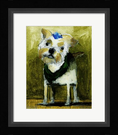 Framed Yorkie Sketch Print