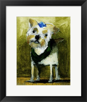Framed Yorkie Sketch Print