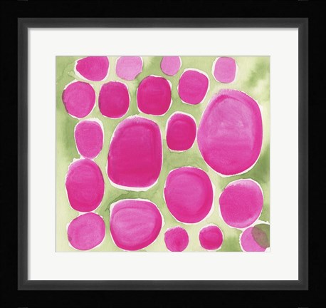 Framed Pebbles Pink Print