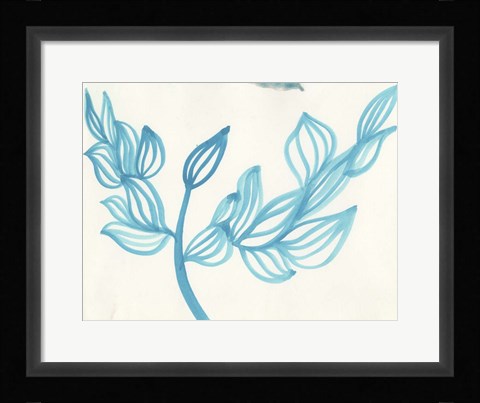 Framed Blooming - blue Print