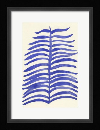 Framed Blue Leaves Print
