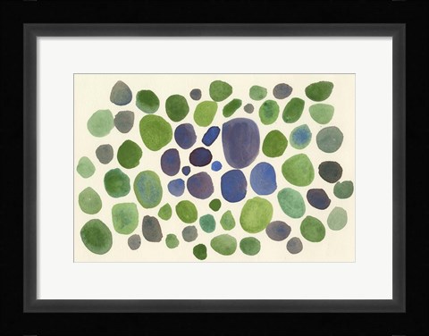 Framed Confetti Green Print