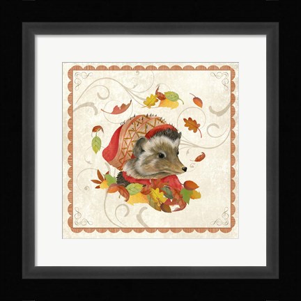 Framed Fall Porcupine Print