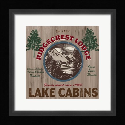 Framed Ridgecrest Lodge Print