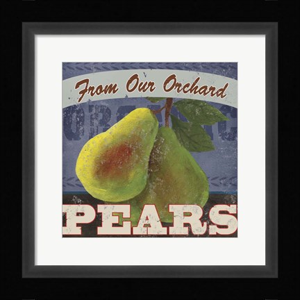 Framed Pears Print