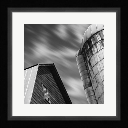 Framed Barn and Silo Print