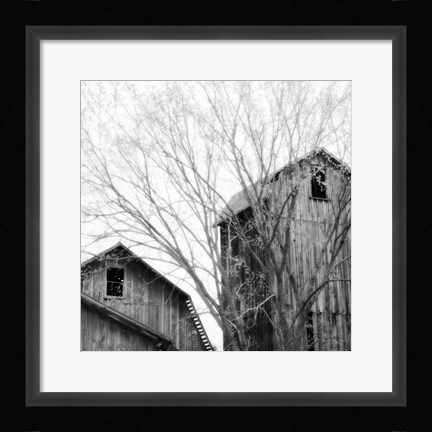 Framed Barn Windows Print