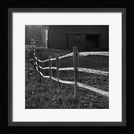 Framed Barn Fence Print