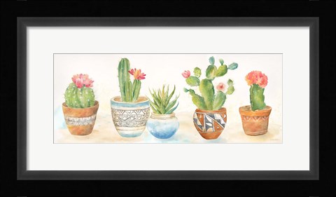 Framed Cactus Pots Print