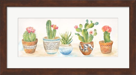 Framed Cactus Pots Print
