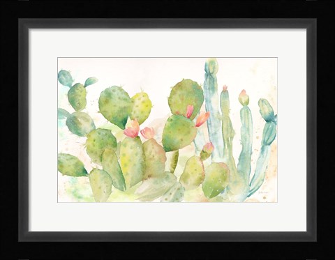 Framed Cactus Garden Landscape Print
