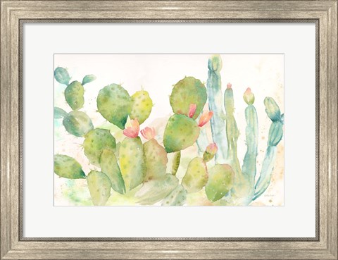 Framed Cactus Garden Landscape Print