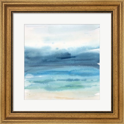 Framed Indigo Seascape I Print