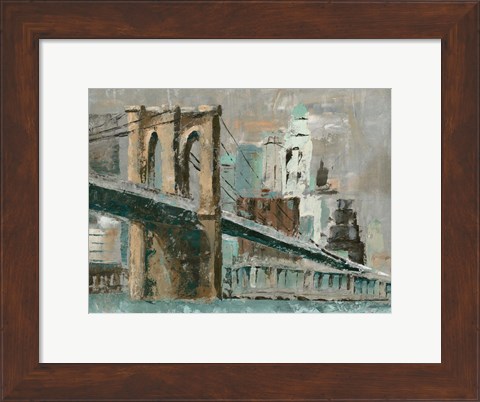 Framed Brooklyn Bridge Cityscape Print