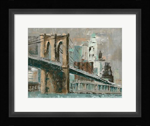Framed Brooklyn Bridge Cityscape Print