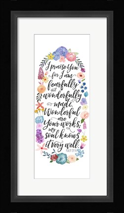 Framed Floral Bible Verse Panel II Print