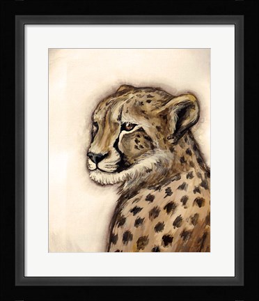 Framed Cheetah Portrait Print