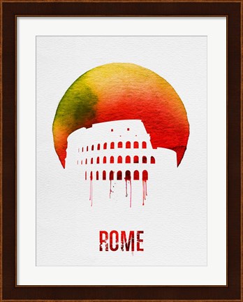 Framed Rome Landmark Red Print