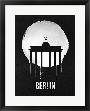 Framed Berlin Landmark Black Print