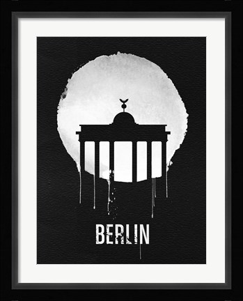Framed Berlin Landmark Black Print