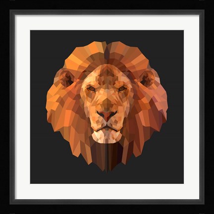 Framed Lion Print