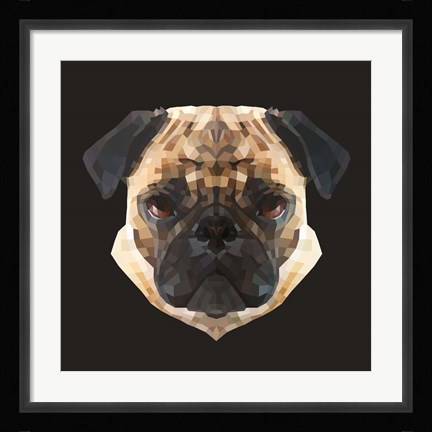 Framed Pug Print