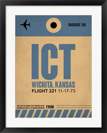 Framed ICT Wichita Luggage Tag I Print