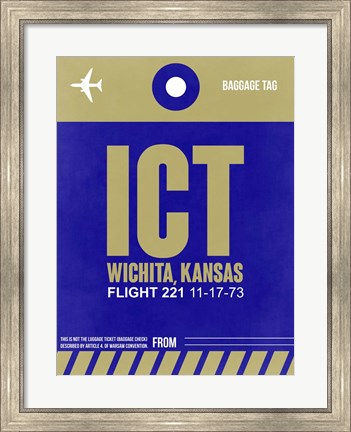 Framed ICT Wichita Luggage Tag II Print