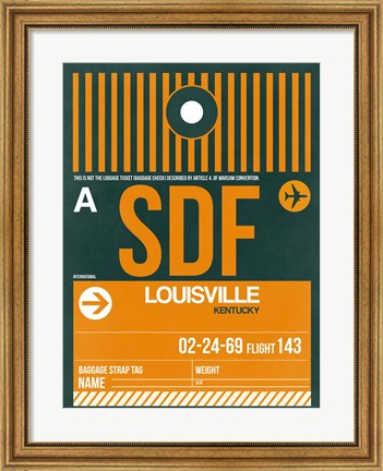Framed SDF Louisville Luggage Tag I Print