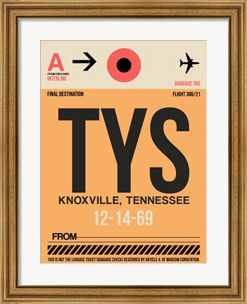 Framed TYS Knoxville Luggage Tag I Print