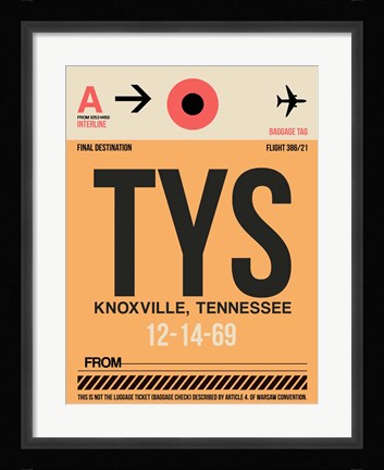 Framed TYS Knoxville Luggage Tag I Print