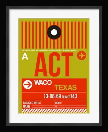 Framed ACT Waco Luggage Tag I Print