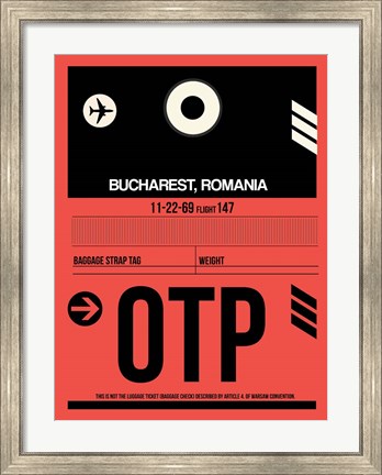 Framed OTP Bucharest Luggage Tag I Print