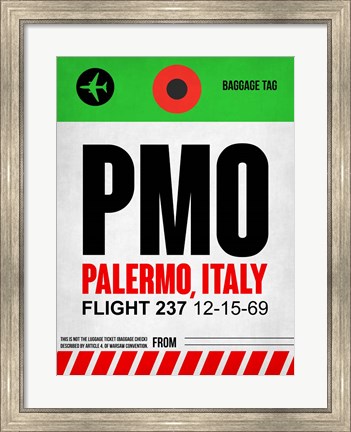 Framed PMO Palermo Luggage Tag I Print