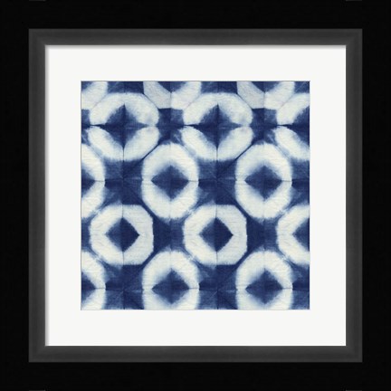 Framed Blue Shibori III Print