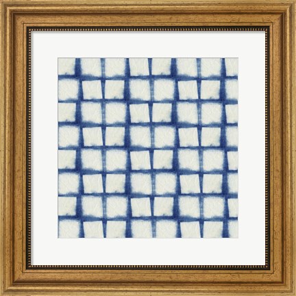 Framed Blue Shibori IV Print