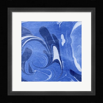 Framed Blue Marble Quad I Print