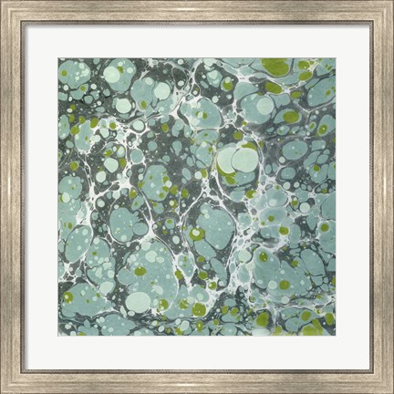 Framed Turquoise Marble III Print