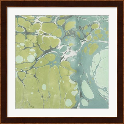 Framed Turquoise Marble IV Print