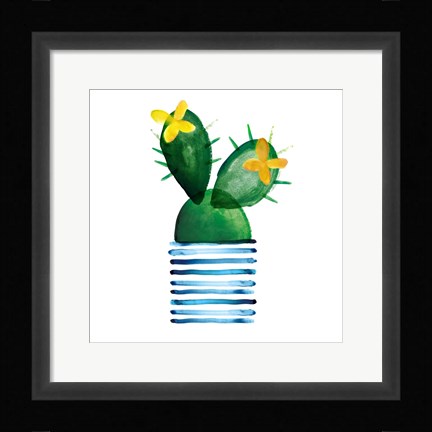 Framed Colorful Cactus I Print