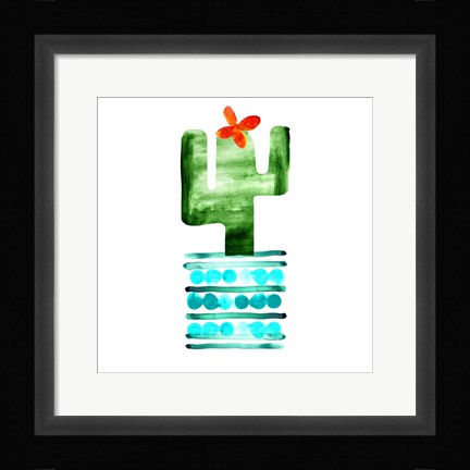 Framed Colorful Cactus II Print