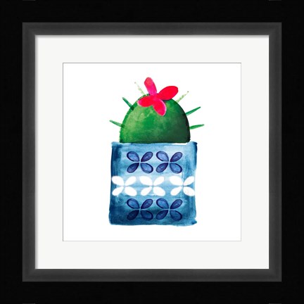 Framed Colorful Cactus IV Print